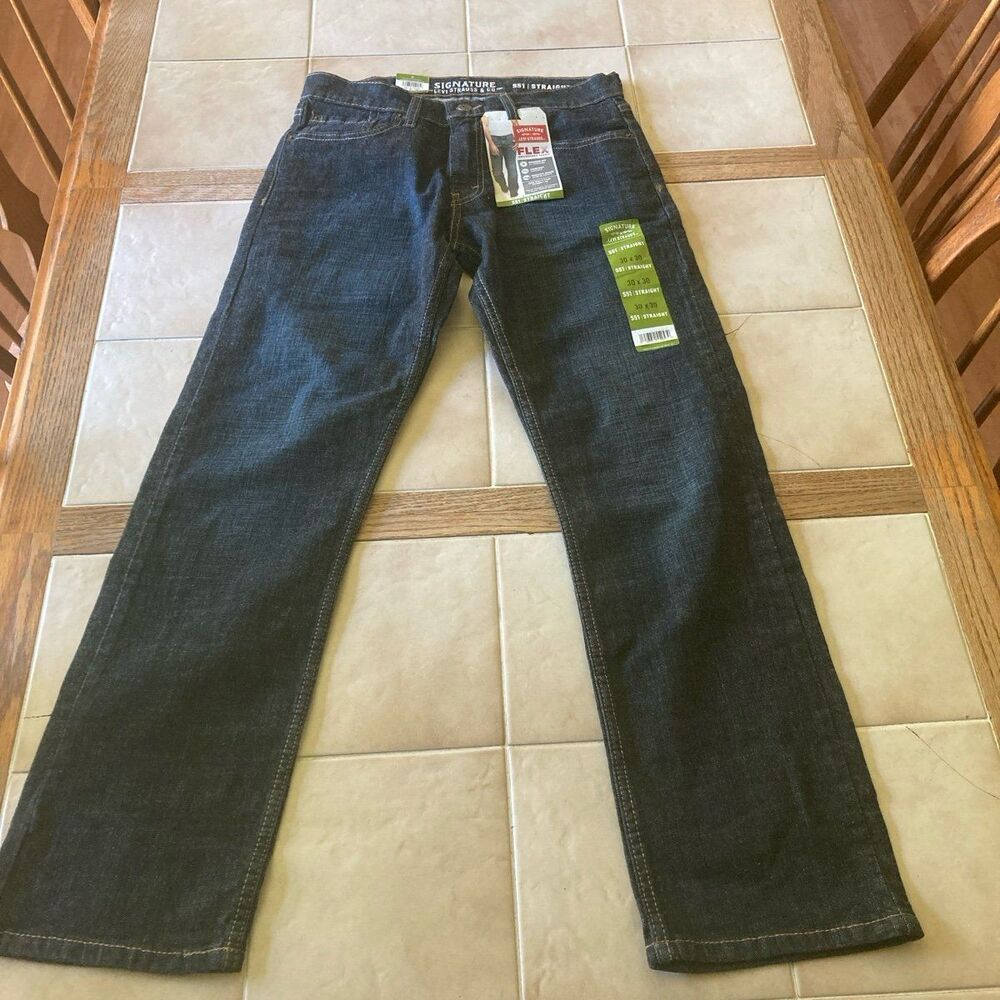 Levi Strauss Signature S51 Straight W30 L30 Easy Seat & Thigh Flex Dark Wash